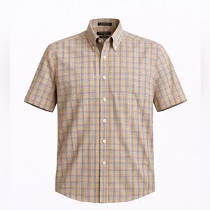 Forsyth of Canada Men’s Wrinkle Free Colorful Plaid Short Sleeve Button Up Sz L​